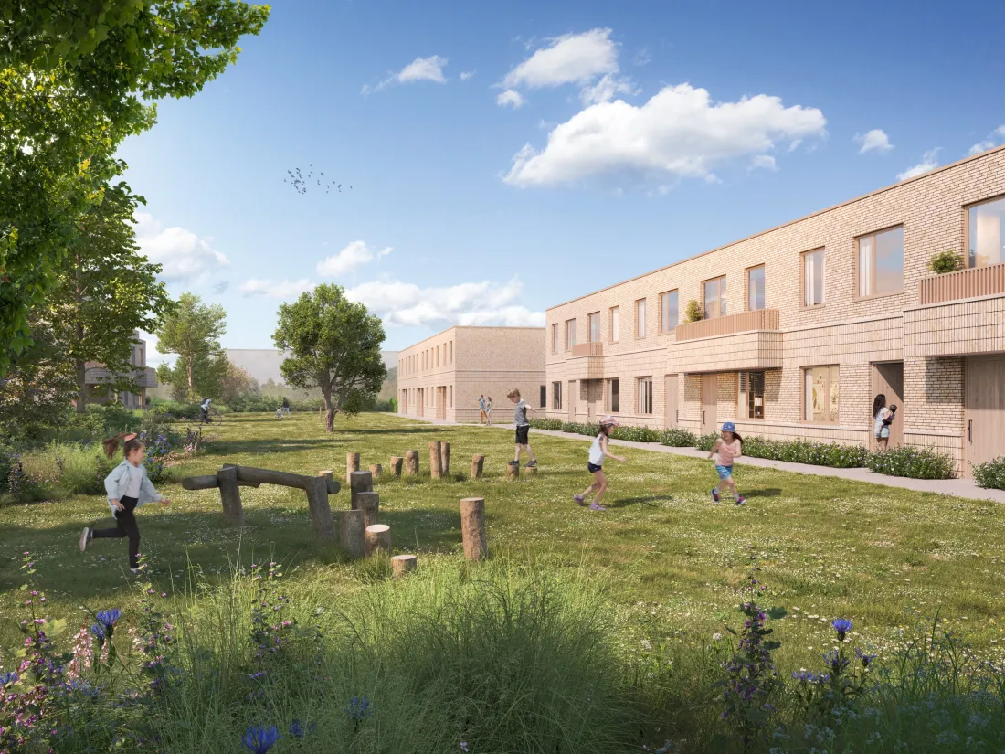 Tuinpad Nordee met woningen